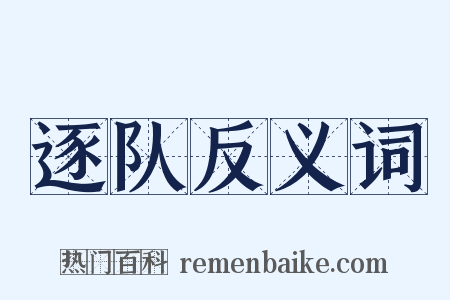 逐队反义词是什么意思的图片